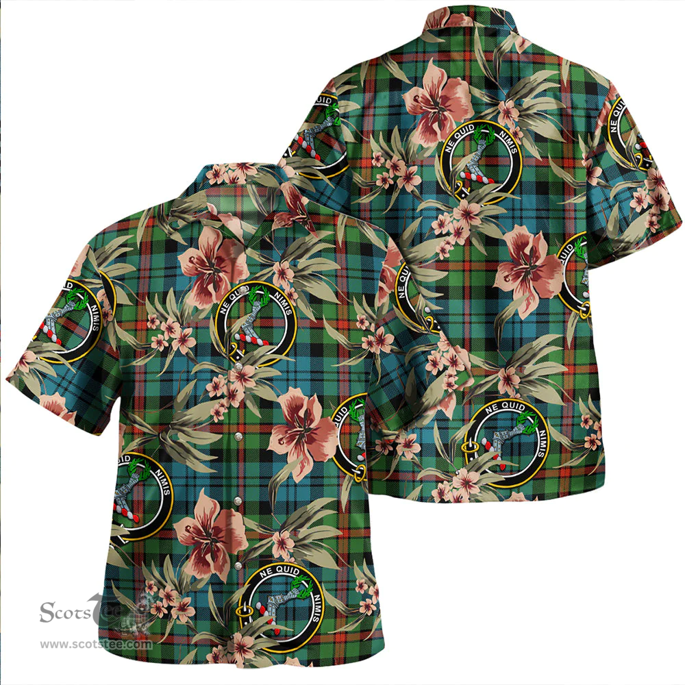 Scottish MacKinlay Ancient Clan Tartan Hawaiian Shirt - Tropical Old Style Scottish Plaid Tartan Plaid