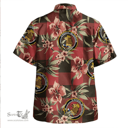 Scottish MacGregor Rob Roy (Gregor Red & Black) Weathered Clan Tartan Hawaiian Shirt - Tropical Old Style Scottish Plaid Tartan Plaid
