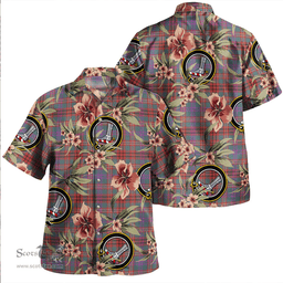 Scottish MacCall Weathered Clan Tartan Hawaiian Shirt - Tropical Old Style Scottish Plaid Tartan Plaid