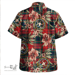 Scottish Murray of Atholl Red Dress (Murray of Atholl; Red Dress) Modern Clan Tartan Hawaiian Shirt - Tropical Old Style Scottish Plaid Tartan Plaid