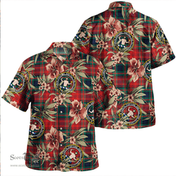 Scottish Murray of Atholl Red Dress (Murray of Atholl; Red Dress) Modern Clan Tartan Hawaiian Shirt - Tropical Old Style Scottish Plaid Tartan Plaid