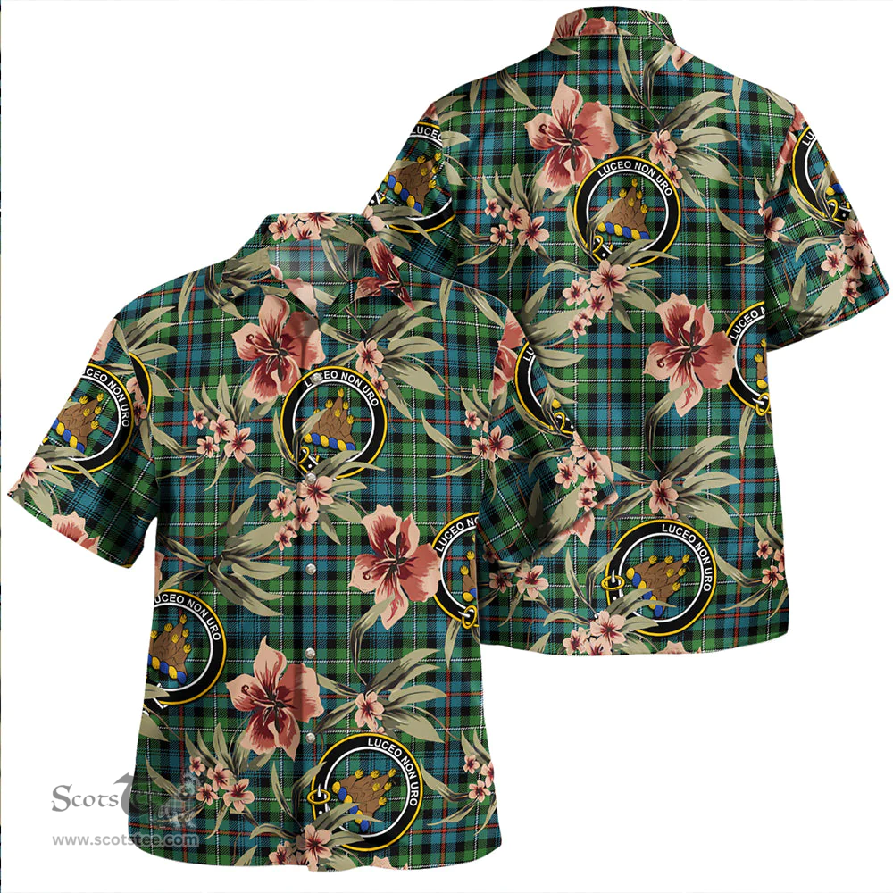 Scottish MacKenzie Ancient Clan Tartan Hawaiian Shirt - Tropical Old Style Scottish Plaid Tartan Plaid