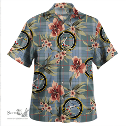 Scottish Thorburn (Thurburn) Weathered Clan Tartan Hawaiian Shirt - Tropical Old Style Scottish Plaid Tartan Plaid