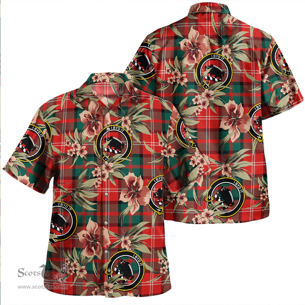 Scottish Nisbet (Nisbit) Modern Clan Tartan Hawaiian Shirt - Tropical Old Style Scottish Plaid Tartan Plaid