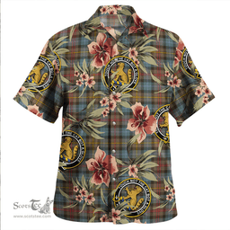 Scottish Smith (MacGowan Hunting) Weathered Clan Tartan Hawaiian Shirt - Tropical Old Style Scottish Plaid Tartan Plaid