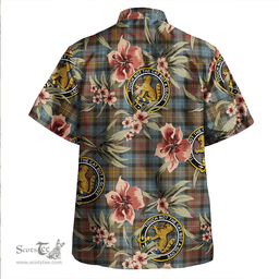 Scottish Smith (MacGowan Hunting) Weathered Clan Tartan Hawaiian Shirt - Tropical Old Style Scottish Plaid Tartan Plaid