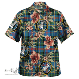 Scottish MacCallum of Berwick Ancient Clan Tartan Hawaiian Shirt - Tropical Old Style Scottish Plaid Tartan Plaid
