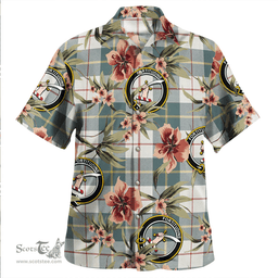 Scottish MacRae of Conchra Weathered Clan Tartan Hawaiian Shirt - Tropical Old Style Scottish Plaid Tartan Plaid