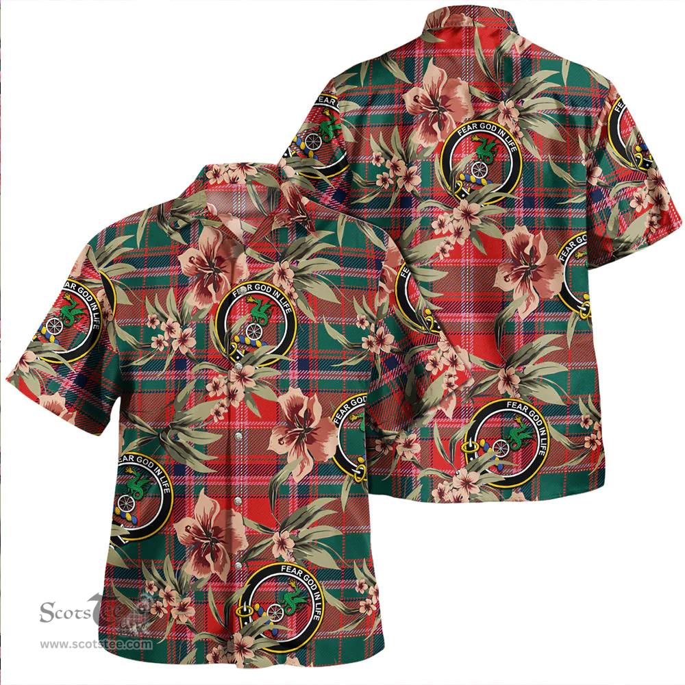 Scottish Somerville Modern Clan Tartan Hawaiian Shirt - Tropical Old Style Scottish Plaid Tartan Plaid