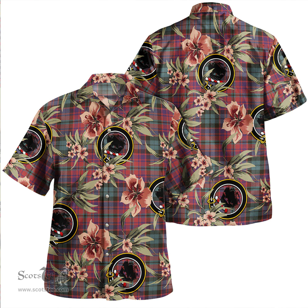 Scottish MacInroy Weathered Clan Tartan Hawaiian Shirt - Tropical Old Style Scottish Plaid Tartan Plaid