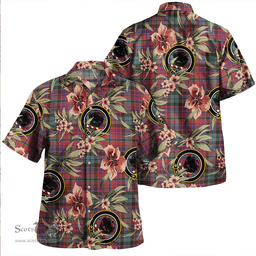 Scottish MacInroy Weathered Clan Tartan Hawaiian Shirt - Tropical Old Style Scottish Plaid Tartan Plaid