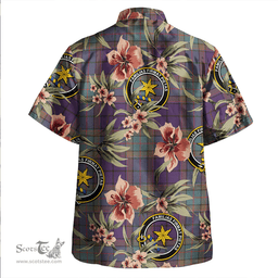 Scottish Wardlaw Weathered Clan Tartan Hawaiian Shirt - Tropical Old Style Scottish Plaid Tartan Plaid