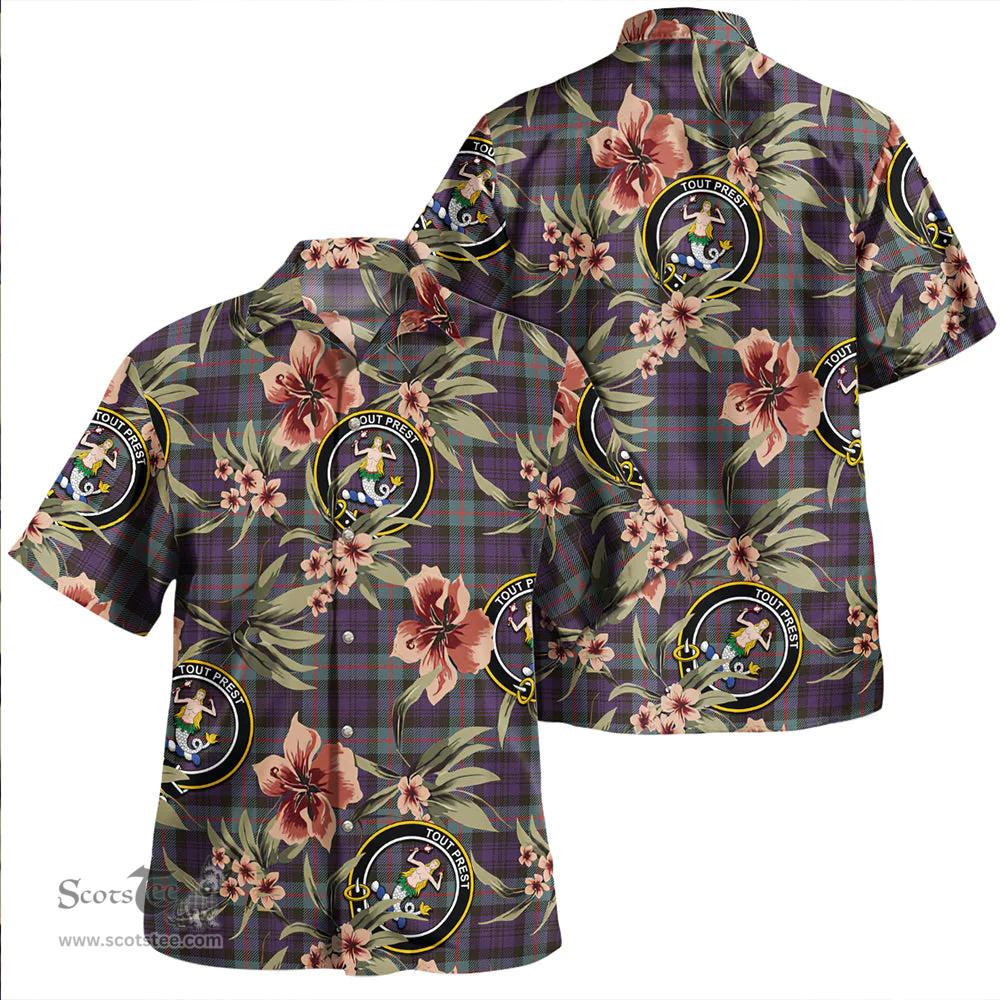 Scottish Murray Weathered Clan Tartan Hawaiian Shirt - Tropical Old Style Scottish Plaid Tartan Plaid