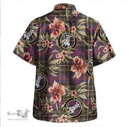 Scottish MacCallum of Berwick Weathered Clan Tartan Hawaiian Shirt - Tropical Old Style Scottish Plaid Tartan Plaid