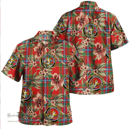 Scottish Stewart of Fingask Modern Clan Tartan Hawaiian Shirt - Tropical Old Style Scottish Plaid Tartan Plaid