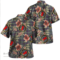 Scottish MacBride Weathered Clan Tartan Hawaiian Shirt - Tropical Old Style Scottish Plaid Tartan Plaid
