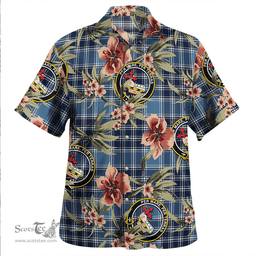 Scottish MacDonald Lord of the Isles Hunting Blue (Donald Lord of the Isles Hunting Blue) Modern Clan Tartan Hawaiian Shirt - Tropical Old Style Scottish Plaid Tartan Plaid