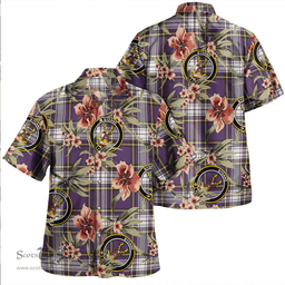 Scottish Maver Dress Weathered Clan Tartan Hawaiian Shirt - Tropical Old Style Scottish Plaid Tartan Plaid