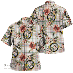 Scottish Shaw Women's Dress Ancient Clan Tartan Hawaiian Shirt - Tropical Old Style Scottish Plaid Tartan Plaid
