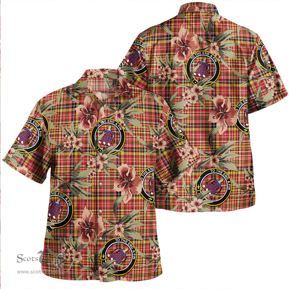 Scottish Ogilvie of Strathallan Modern Clan Tartan Hawaiian Shirt - Tropical Old Style Scottish Plaid Tartan Plaid