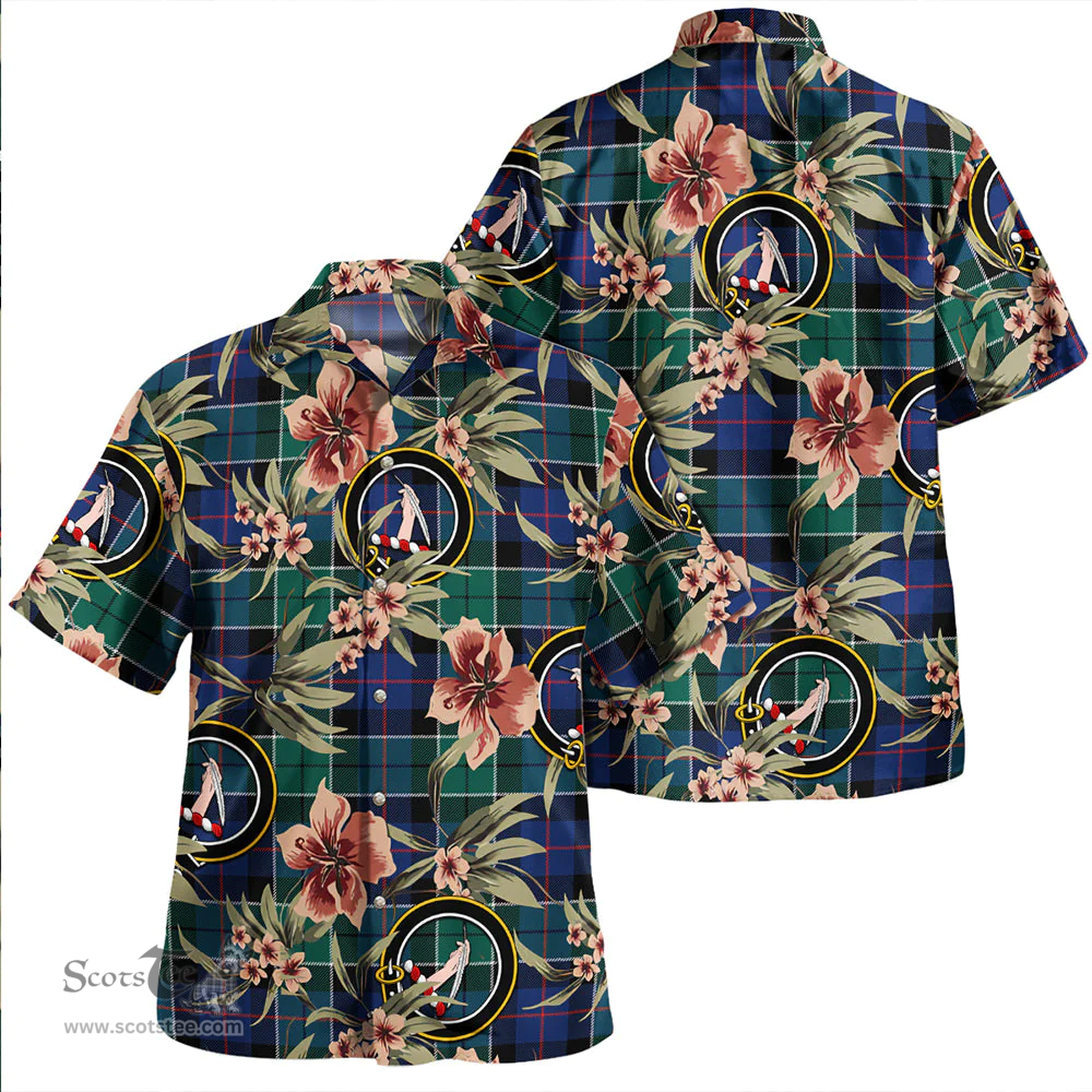 Scottish Syme Modern Clan Tartan Hawaiian Shirt - Tropical Old Style Scottish Plaid Tartan Plaid