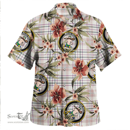 Scottish Shaw Women's Dress Weathered Clan Tartan Hawaiian Shirt - Tropical Old Style Scottish Plaid Tartan Plaid