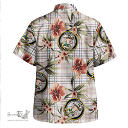 Scottish Shaw Women's Dress Weathered Clan Tartan Hawaiian Shirt - Tropical Old Style Scottish Plaid Tartan Plaid