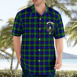 Scottish Sempill Clan Badge Tartan Hawaii Shirt Crest Tartan Plaid Shirt Scottish Plaid Tartan Plaid - ScotsTee - scotstee.com