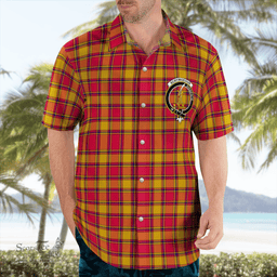 Scottish Scrymgeour Clan Badge Tartan Hawaii Shirt Crest Tartan Plaid Shirt Scottish Plaid Tartan Plaid - ScotsTee - scotstee.com