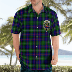 Scottish Macthomas Clan Badge Tartan Hawaii Shirt Crest Tartan Plaid Shirt Scottish Plaid Tartan Plaid - ScotsTee - scotstee.com