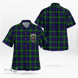Scottish Macthomas Clan Badge Tartan Hawaii Shirt Crest Tartan Plaid Shirt Scottish Plaid Tartan Plaid - ScotsTee - scotstee.com