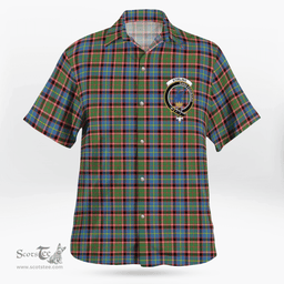 Scottish Stirling Of Cadder-present Chief Clan Badge Tartan Hawaii Shirt Crest Tartan Plaid Shirt Scottish Plaid Tartan Plaid - ScotsTee - scotstee.com