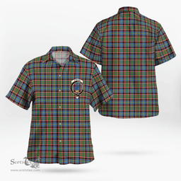 Scottish Stirling Of Cadder-present Chief Clan Badge Tartan Hawaii Shirt Crest Tartan Plaid Shirt Scottish Plaid Tartan Plaid - ScotsTee - scotstee.com