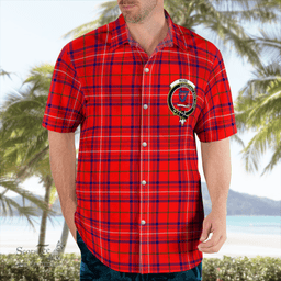 Scottish Rose Clan Badge Tartan Hawaii Shirt Crest Tartan Plaid Shirt Scottish Plaid Tartan Plaid - ScotsTee - scotstee.com