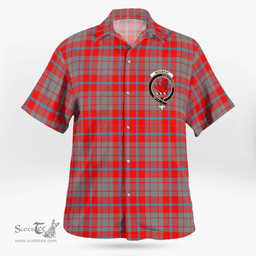 Scottish Moubray Clan Badge Tartan Hawaii Shirt Crest Tartan Plaid Shirt Scottish Plaid Tartan Plaid - ScotsTee - scotstee.com