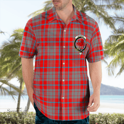 Scottish Moubray Clan Badge Tartan Hawaii Shirt Crest Tartan Plaid Shirt Scottish Plaid Tartan Plaid - ScotsTee - scotstee.com