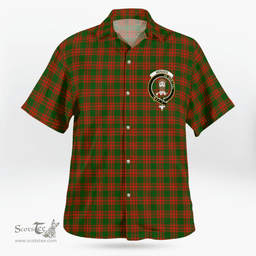 Scottish Menzies Clan Badge Tartan Hawaii Shirt Crest Tartan Plaid Shirt Scottish Plaid Tartan Plaid - ScotsTee - scotstee.com