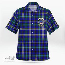 Scottish Weir Clan Badge Tartan Hawaii Shirt Crest Tartan Plaid Shirt Scottish Plaid Tartan Plaid - ScotsTee - scotstee.com