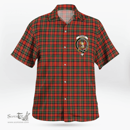 Scottish Stewart Of Appin Clan Badge Tartan Hawaii Shirt Crest Tartan Plaid Shirt Scottish Plaid Tartan Plaid - ScotsTee - scotstee.com