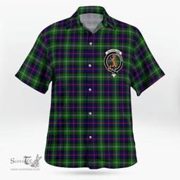 Scottish Sutherland I Clan Badge Tartan Hawaii Shirt Crest Tartan Plaid Shirt Scottish Plaid Tartan Plaid - ScotsTee - scotstee.com