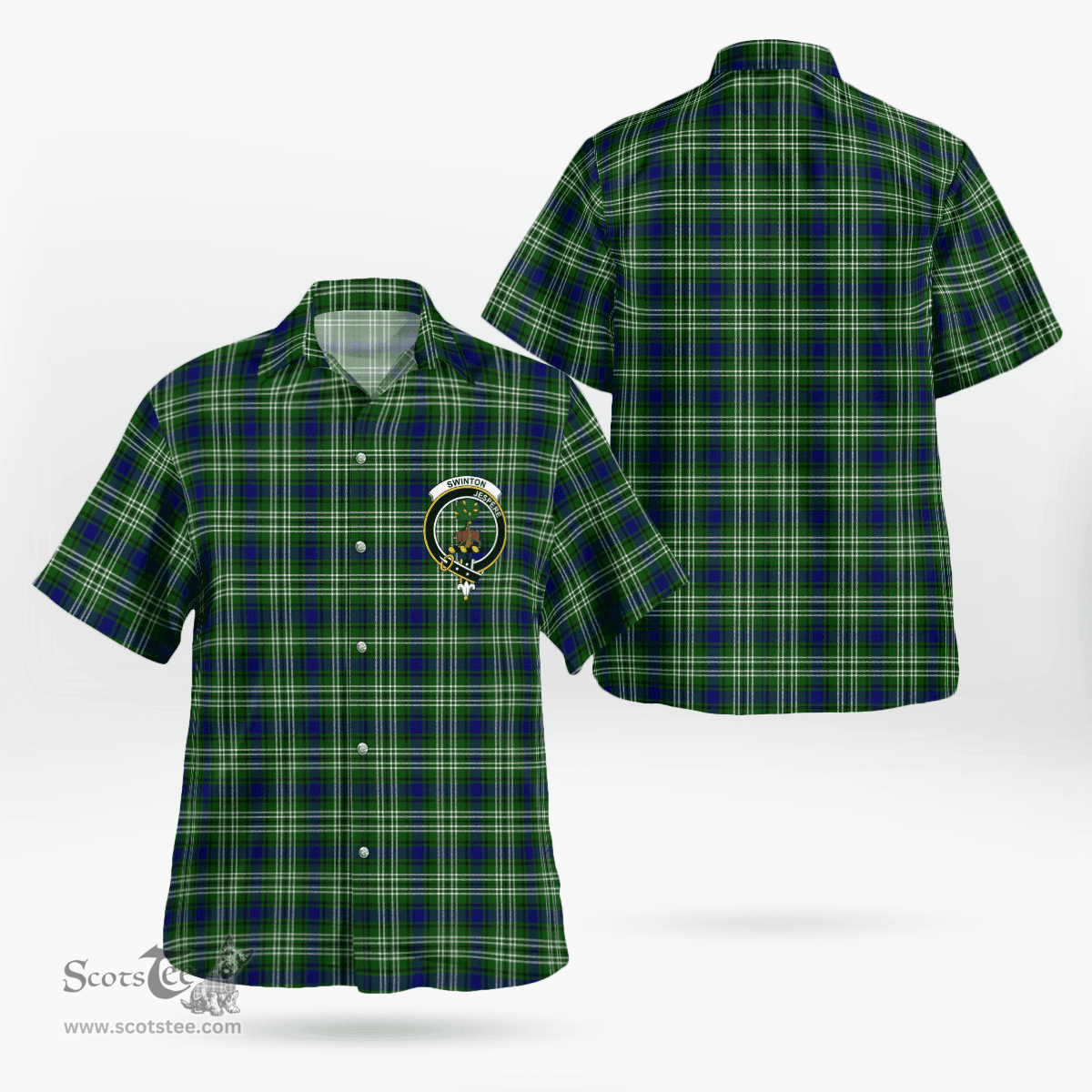 Scottish Swinton Clan Badge Tartan Hawaii Shirt Crest Tartan Plaid Shirt Scottish Plaid Tartan Plaid - ScotsTee - scotstee.com