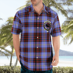 Scottish Rutherford Clan Badge Tartan Hawaii Shirt Crest Tartan Plaid Shirt Scottish Plaid Tartan Plaid - ScotsTee - scotstee.com