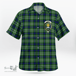 Scottish Purves Clan Badge Tartan Hawaii Shirt Crest Tartan Plaid Shirt Scottish Plaid Tartan Plaid - ScotsTee - scotstee.com