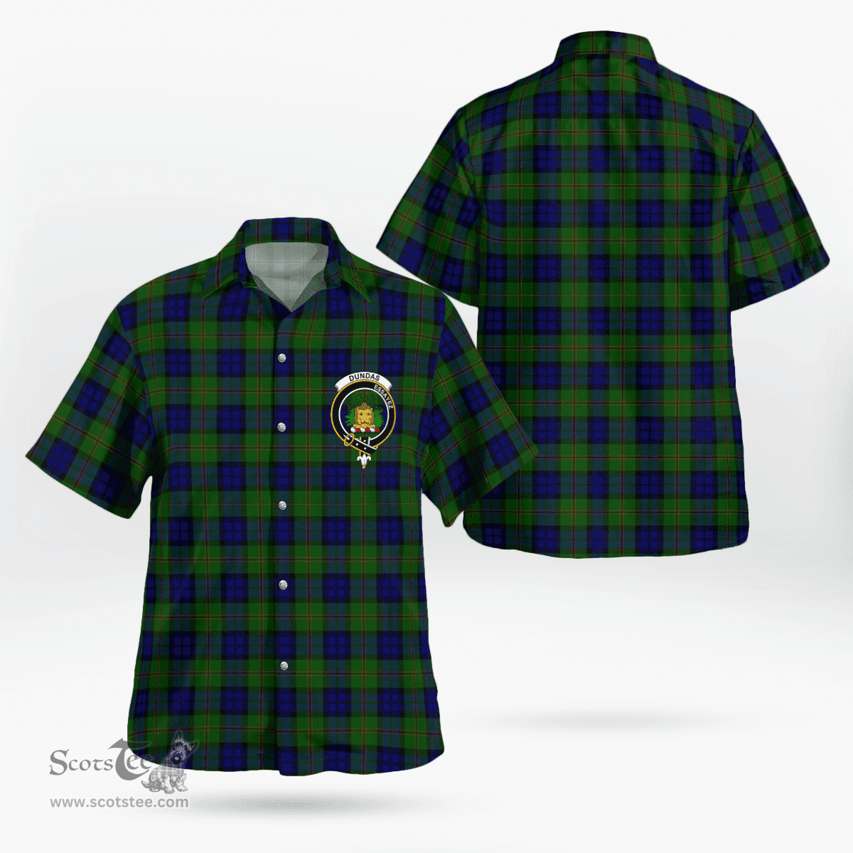 Scottish Dundas Clan Badge Tartan Hawaii Shirt Crest Tartan Plaid Shirt Scottish Plaid Tartan Plaid - ScotsTee - scotstee.com