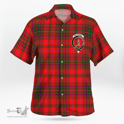 Scottish Macdowall Of Garthland Clan Badge Tartan Hawaii Shirt Crest Tartan Plaid Shirt Scottish Plaid Tartan Plaid - ScotsTee - scotstee.com