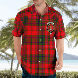 Scottish Macdowall Of Garthland Clan Badge Tartan Hawaii Shirt Crest Tartan Plaid Shirt Scottish Plaid Tartan Plaid - ScotsTee - scotstee.com