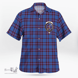 Scottish Elliot Clan Badge Tartan Hawaii Shirt Crest Tartan Plaid Shirt Scottish Plaid Tartan Plaid - ScotsTee - scotstee.com