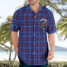 Scottish Elliot Clan Badge Tartan Hawaii Shirt Crest Tartan Plaid Shirt Scottish Plaid Tartan Plaid - ScotsTee - scotstee.com