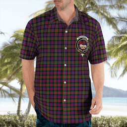 Scottish Macdonald Donald Clan Badge Tartan Hawaii Shirt Crest Tartan Plaid Shirt Scottish Plaid Tartan Plaid - ScotsTee - scotstee.com