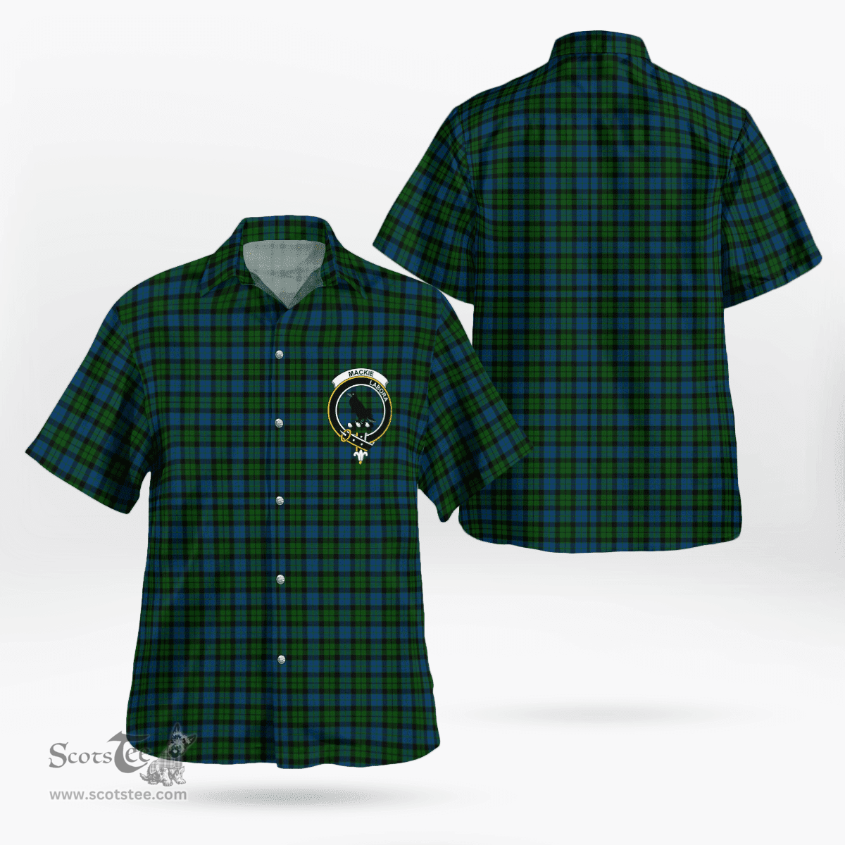 Scottish Mackie Clan Badge Tartan Hawaii Shirt Crest Tartan Plaid Shirt Scottish Plaid Tartan Plaid - ScotsTee - scotstee.com